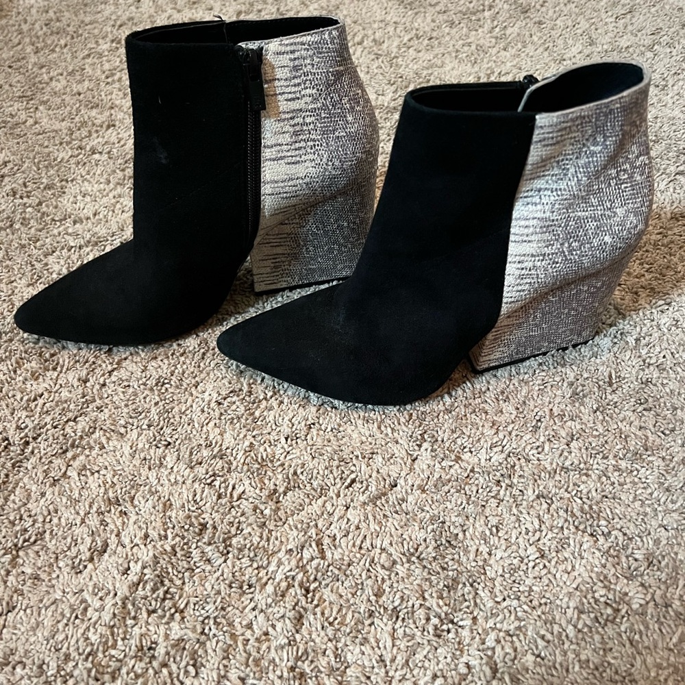 Loeffler Randall Snakeskin Ankle Boots